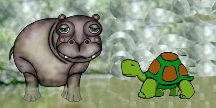 Leyenda africana para niños: El hipopótamo y la tortuga