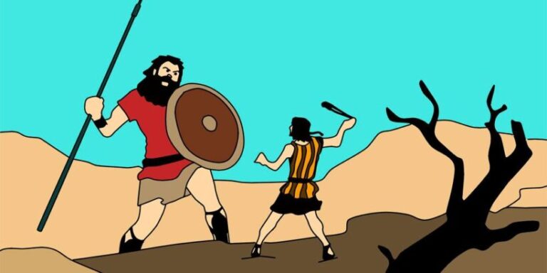 La historia de David y Goliat contada para niños