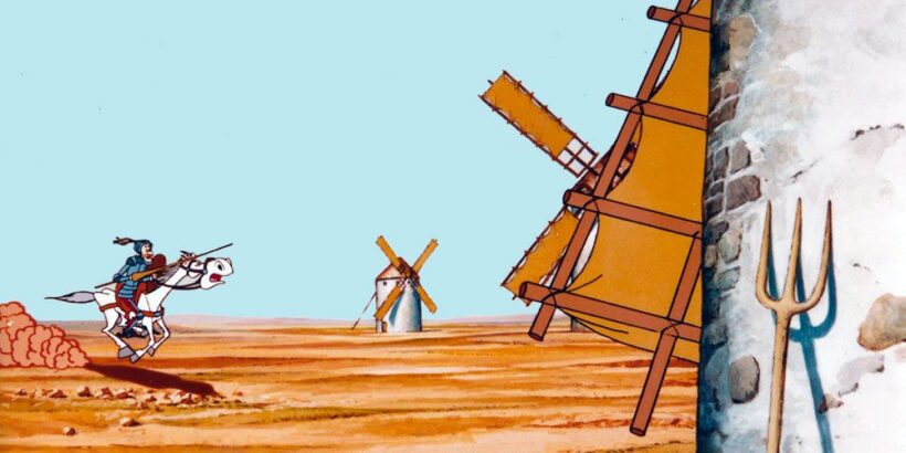 La aventura de Don Quijote y los molinos de viento para niÃ±os