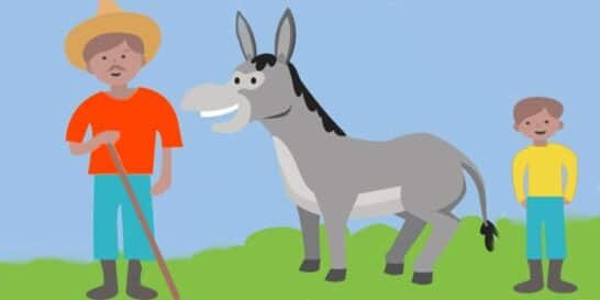 El señor, el niño y el burro, cuento infantil con valores