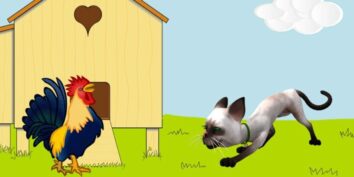Una fábula de Esopo para niños: El gato y el gallo