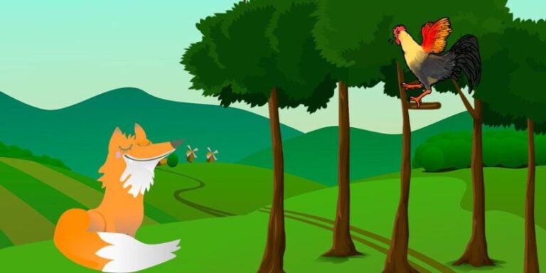 Una fábula para niños sobre el miedo: El gallo y la zorra