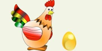 Fábula de La gallina de los huevos de oro para niños