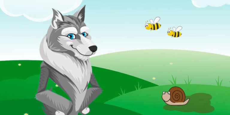 Un cuento tradicional francés para niños: El lobo, el caracol y las avispas