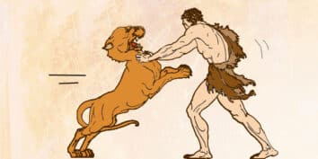 El mito griego de Hércules y el león de Nemea