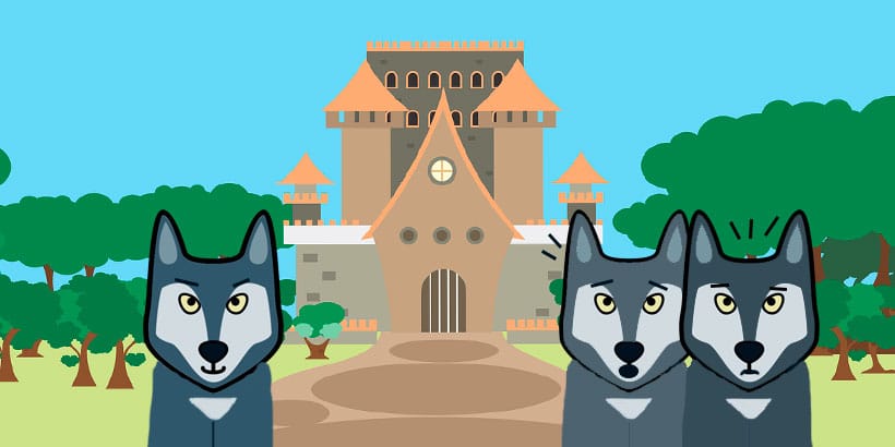 El castillo de ls tres lobos, un cuento para niños de origen francés