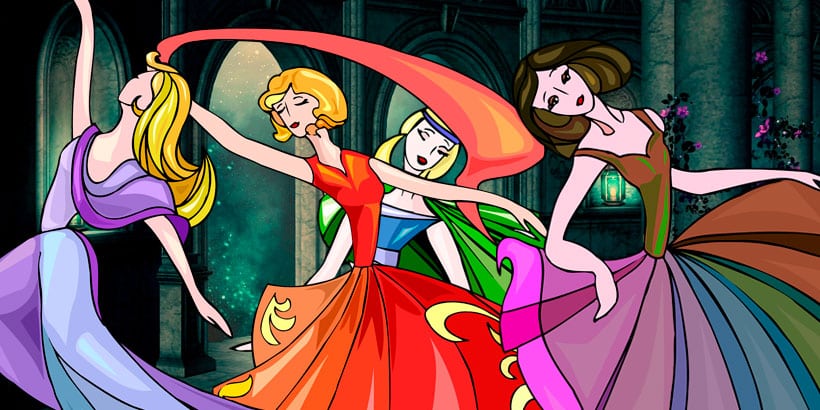 Las doce princesas bailarinas, un cuento infantil de los hermanos Grimm