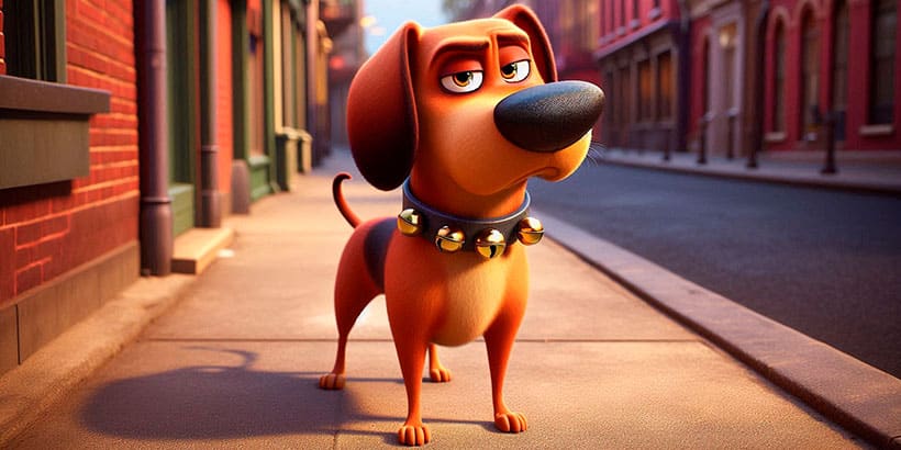 El perro con campanillas, una fábula de Esopo