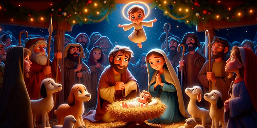 El nacimiento del niño Jesús para los niños, en vídeo