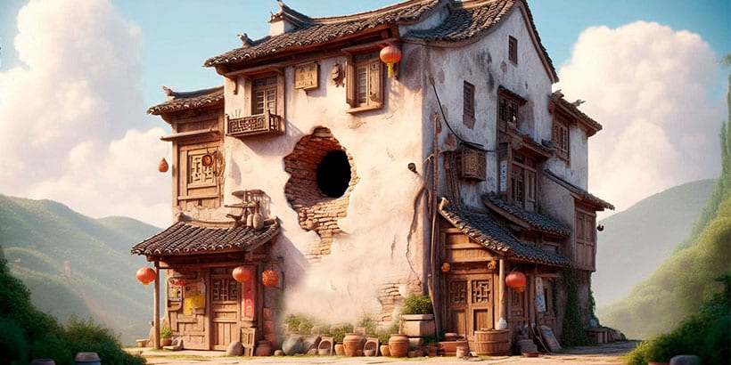El muro desmoronado, una fábula china