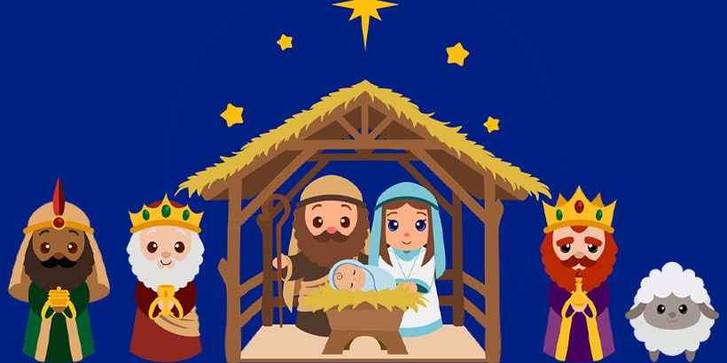 El nacimiento del niños Jesús para niños