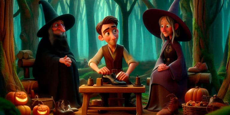 El zapatero y las brujas, guion de obra de teatro para niños
