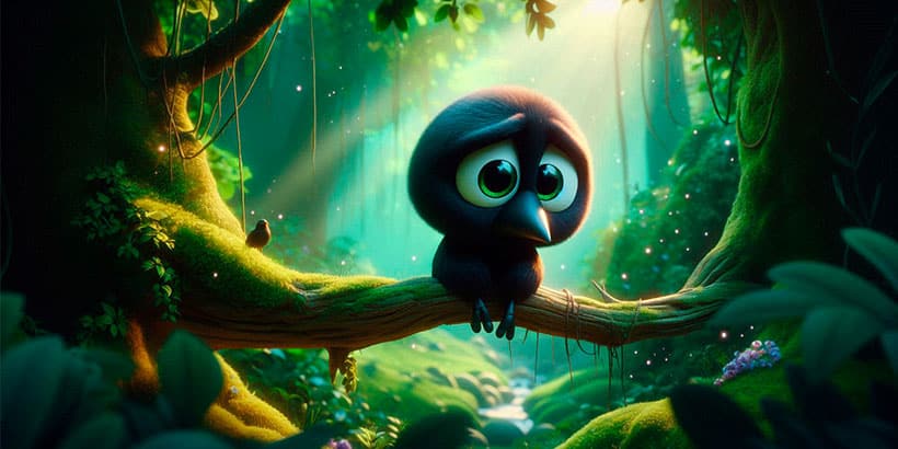 El cuervo enfermo, una fábula de Esopo