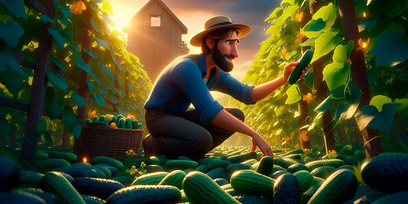 El hombre y los pepinos, un cuento sobre las distracciones