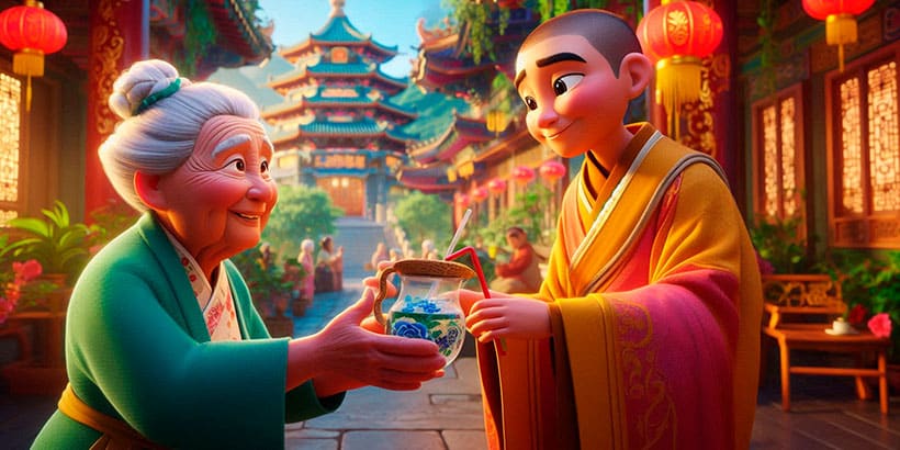 La madre Wang, fábula china