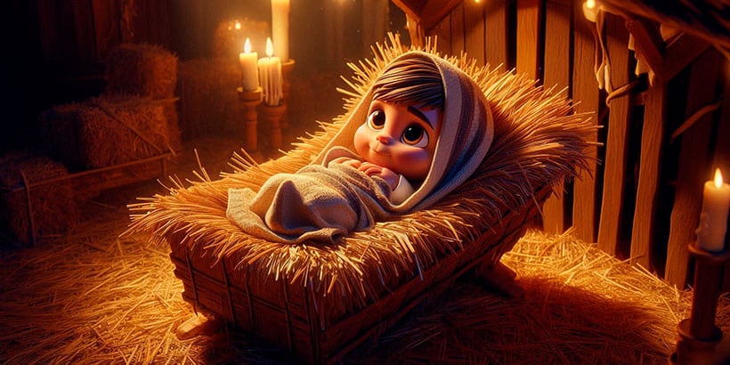 Las pajas del pesebre, una poesía de Navidad