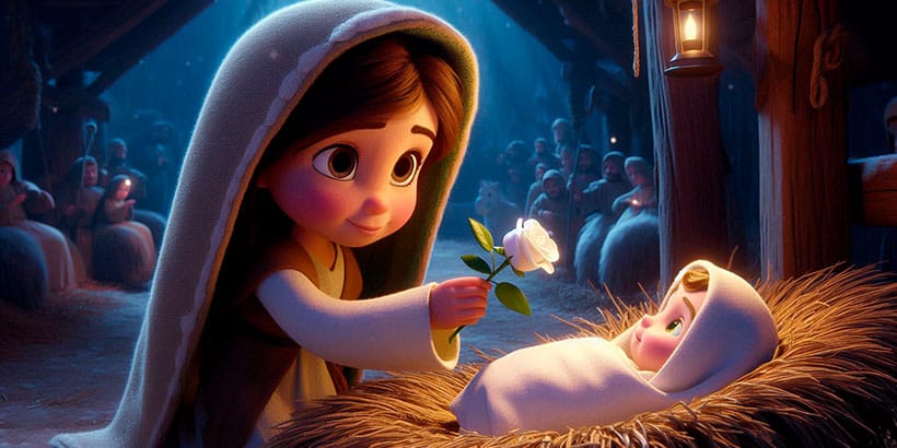 Las primeras rosas de la Navidad, un cuento de navidad