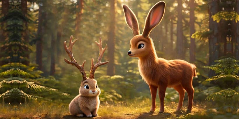 El conejo y el venado, una leyenda mexicana