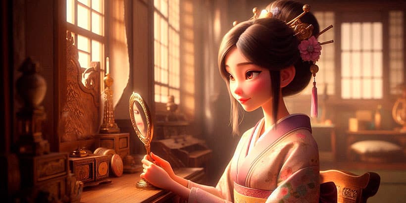 El espejo, una leyenda de Japón