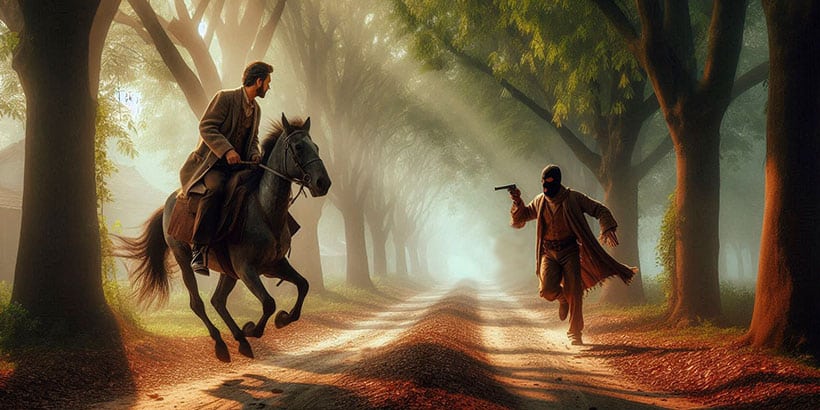 El espectro y el salteador de caminos, relato de Daniel Defoe