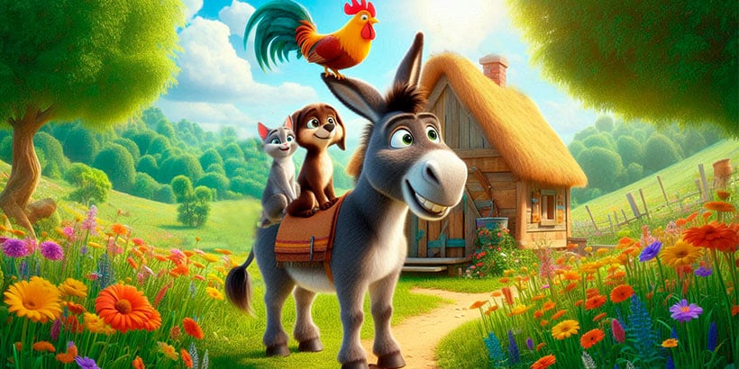 Los músicos de Bremen, un cuento para niños