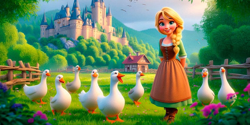 La pastora de los gansos, un cuento de los hermanos Grimm