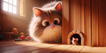 El ratón y el gato, una fábula de Tomás de Iriarte