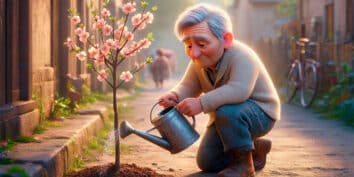 El hueso de la cereza, una fábula sobre las buenas acciones