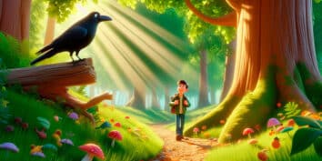 El caminante y el cuervo, una fábula de Fedro