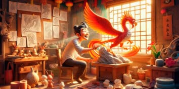 La escultura del fénix, una fábula china