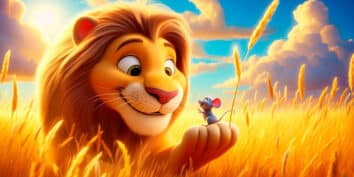 El león y el ratón, una fábula de Esopo