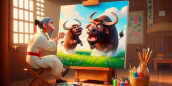 El pintor de búfalos, una fábula china