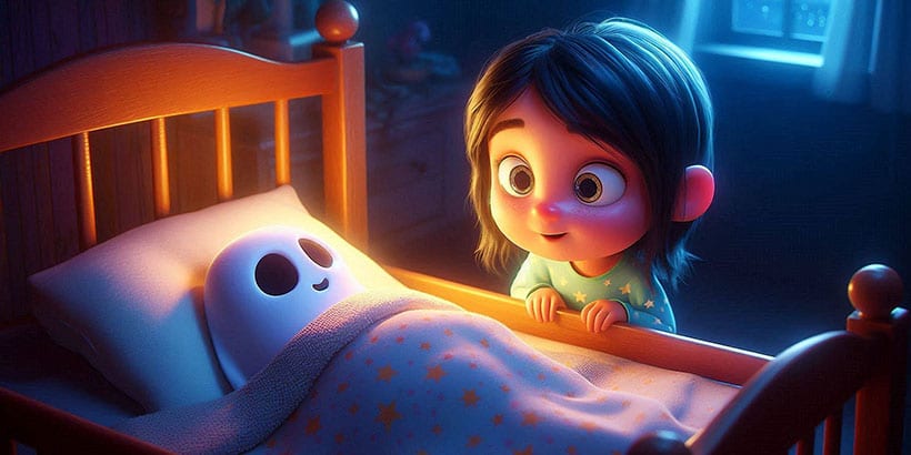 Romancito de la niña y el fantasma, una poesía para niños