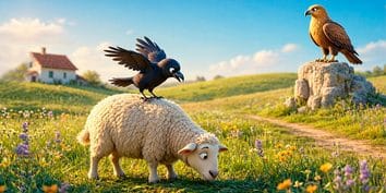 El águila, el cuervo y el pastor, una fábula de Esopo