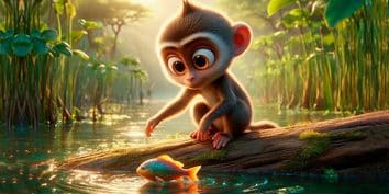 'El mono y el pez', fábula africana sobre la empatía