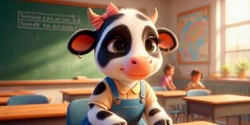 'La vaca estudiosa', una divertida poesía para niños