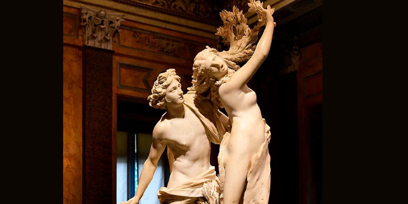Apolo y Dafne en escultura
