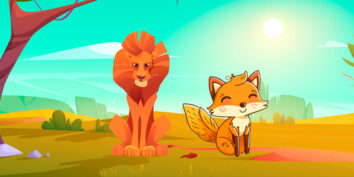 El león, la zorra y el lobo, una fábula corta de Esopo