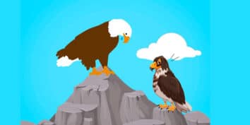 El águila y el milano, fábula de Esopo para niños