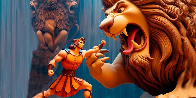 El mito de Hércules y el león de Nemea