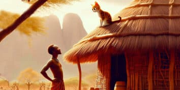 Por qué los gatos viven con las personas, leyenda de África
