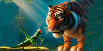 El tigre y el saltamontes, una fábula mexicana