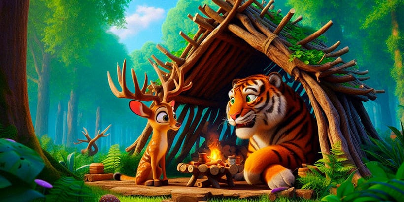 El tigre y el venado, una fábula sobre la confianza