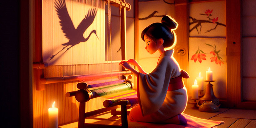 La esposa grulla, un bello cuento japonés